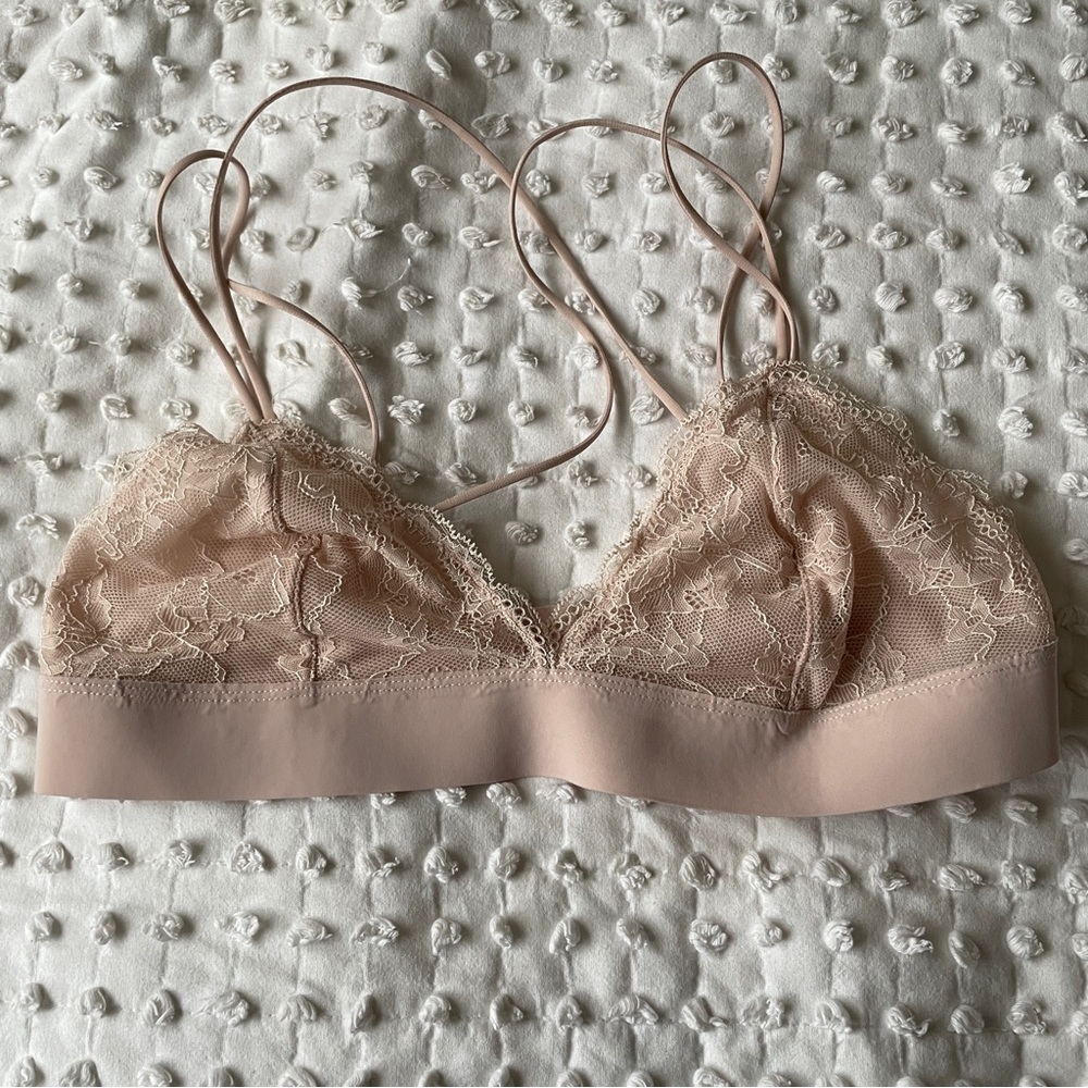 Out from under strappy nude bralette size L
